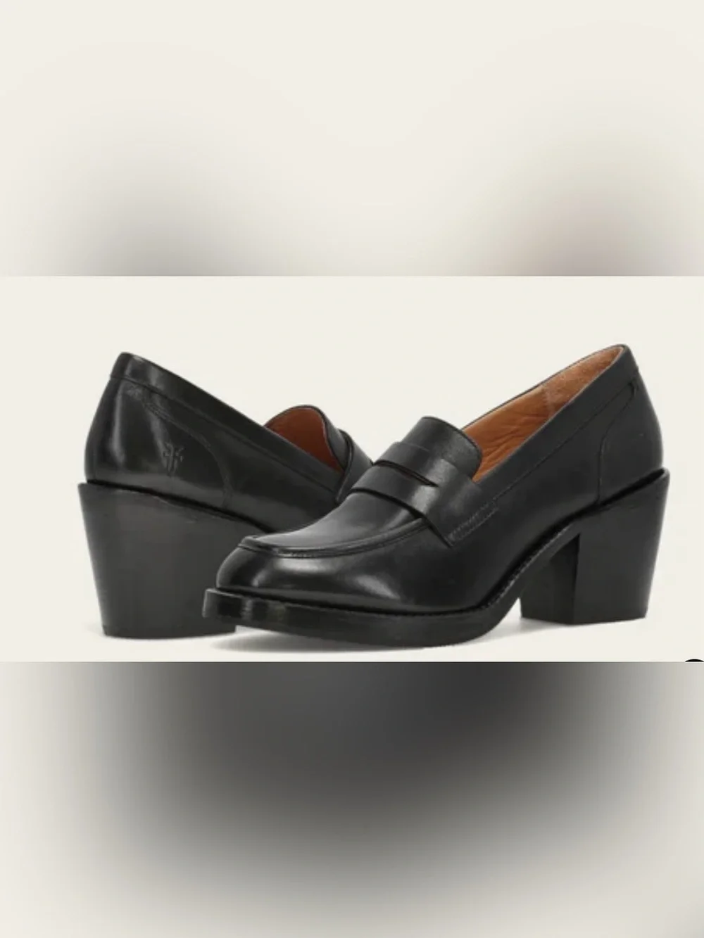 FRYE Women’s Black Leather Penny Loafers NEW IN Original Box.  SIZE 7.5